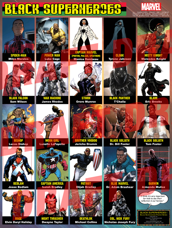 Black Super Heroes Poster – Marvel – Master Merchant